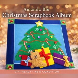 Amanda Blu Christmas Scrapbook Album PlushTops Holiday Memory Book Gift New